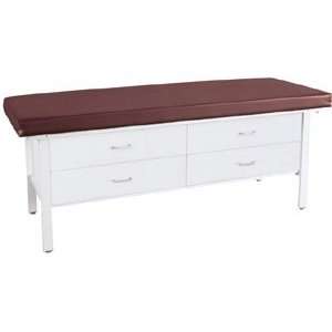 Treatment table with double drawers, color Burgundy