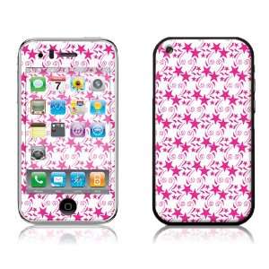  Hot Pink Stars & Swirls   iPhone 3G: Cell Phones 