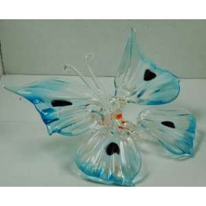  Hand Blown Murano Glass Exotic Butterfly