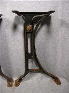 Adjustable Cast Iron Table Base Legs Kenney Wolkins Machine Age 