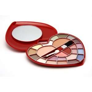 Max Mell 20 Color Shimmer Eyeshadow with 2 Blush and 2 Lipstick Heart 