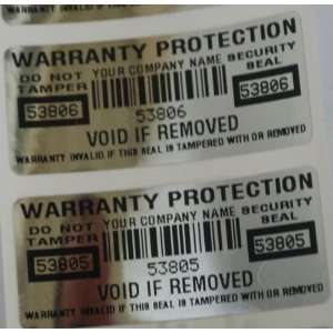   Custom Printed Tamper Evident Warranty Void Labels