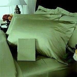   800 Thread Count 7   PC Solid Sheet and Duvet Cover Set Sage   King