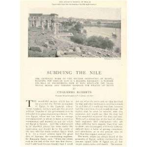  1902 Egypt Nile Building Assouan Dam illustrated 