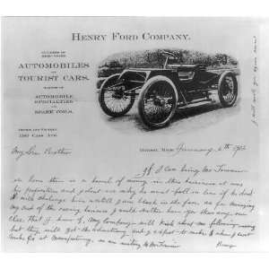   Henry Ford,1863 1947,letter to his brother,1902,auto