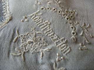   SILK EMBROIDERED NET LACE CONFIRMATION Handkerchief  German^i^  