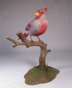 Pyrrhuloxia Original Bird Wood Carving/Birdhug  