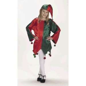   Satin Jingle Elf Child Christmas Costume Size 4 8 Toys & Games