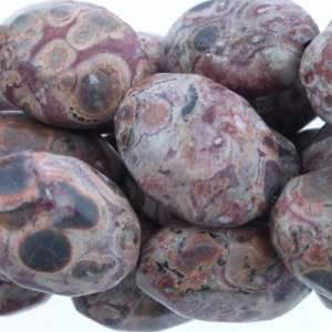  Beads   Leopard Skin  Oval Faceted   18mm Height, 13mm 