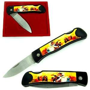  Collectors Series Folding Pocket Knife   Indian Heritage 