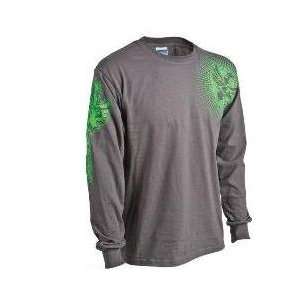  Fly Racing Fly Logo Long Sleeve T Shirt , Color: Charcoal 