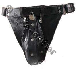   LEATHER CHASTITY BRIEFS with LOCKING FUNCTION   MALE CHASTITY DEVICE