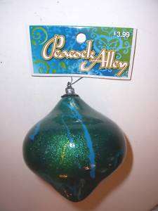 TURQUOIS PEACOCK GREEN ORNAMENT CHRISTMAS DECORATION  