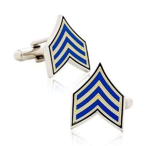  Blue Sergeant Stripes Cufflinks CLI CC SER 2 Jewelry