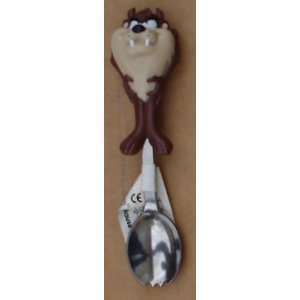 Taz Baby Spoon Looney Tune 1998 PVC Handle & Chrome Bottom By Applause