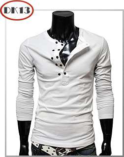 THELEES Casual Mens Long Sleeve Stretchy Slim T Shirts Collection 