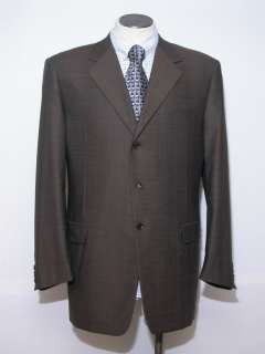   Delveneto Pal Zileri 3BT Wool Windowpane Suit 44L 44   