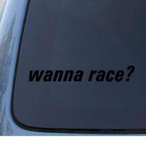 WANNA RACE?   Vintage Classic Muscle   Car, Truck, Notebook, Vinyl 