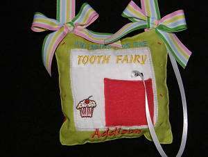 Personalized Cupcake Tooth Fairy Pillow w/Charm  