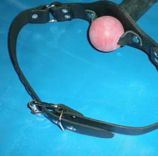 Solid Red Rubber Ball with 4 3/4 Black D Harness  