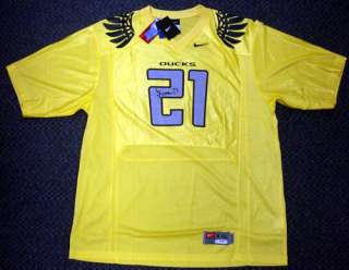 LaMichael James Autographed Nike Oregon Ducks Yellow Jersey PSA/DNA 