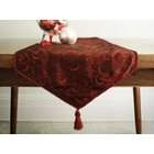 Sterling Pear Classic Red Table Runner   Embroidered Taffeta