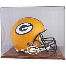 Mounted Memories Green Bay Packers Oak Helmet Display Case   NFLShop 