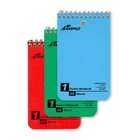Ampad Pocket Notebook, Recycled, Size 3 x 5, Assorted Covers, Top Open 