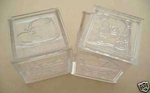 12 CLEAR BABY BLOCK FAVOR BOX Baby Shower Decoration 2  
