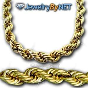   Dookie Rope Chain 14K Gold Solid HUGE 1 Inch Wide Dookie Rope Chain 36