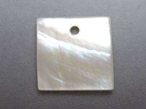 15mm Square Pendants Drops Charms Shell Beads MOP (20)  