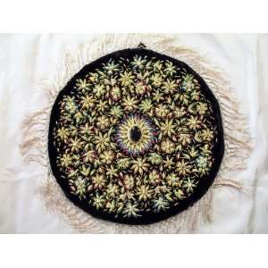 Kashmiri Handmade Jewel Carpet Embroidered Wall Hanging  