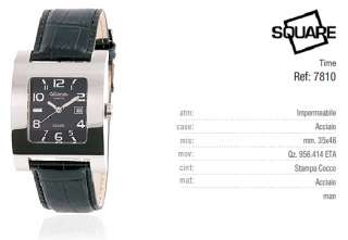 orologio Altanus SQUARE nero black new+garanzia 7810  
