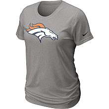   Denver Broncos Womens Legend Logo Grey Dri FIT T Shirt   