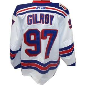 Matt Gilroy Jersey   New York Rangers 2010 Game Worn #97 White Jersey 