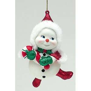 1950s Vintage Retro Snowman Woman Christmas Ornament #H9759  