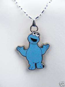 Cookie Monster figure 16 Chained Necklace  