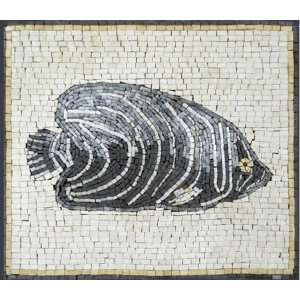  Fish Marble Mosaic Art ITFCAN64