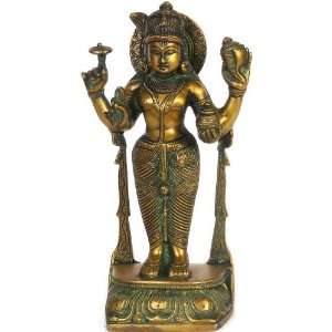 Lord Vishnu as Dhanvantari   The Physician of the Gods   Brass 
