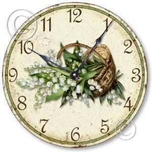   C6116 Vintage Victorian Style Lily of the Valley Clock