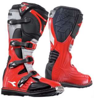 Diadora MX4 motocross motorcycle boots, Red  