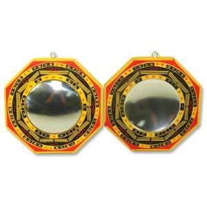  Set of 2 Chinese Feng Shui Bagua Mirror Convex & Concave 