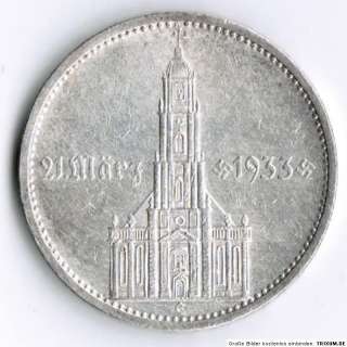 Münze 5 Mark Silber Reichstagseröffnung 1934 E  