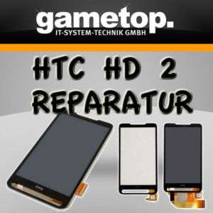 HTC HD2 LEO Screen LCD Display Glas REPARATUR NEUWARE  