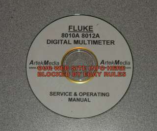 FLUKE 8010A 8012A Instruction (Oper /Service) Manual  