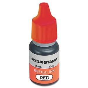 ACCU STAMP Gel Ink Refill, Red, 0.35 oz Bottle