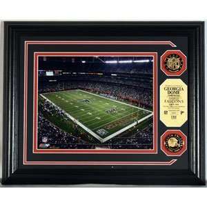  Atlanta Falcons Georgia Dome Photo Mint With Two 24Kt Gold 