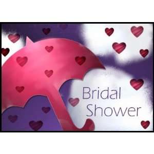  Bridal Shower Rainy Hearts Postage Stamp