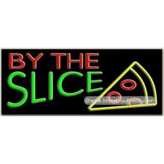 By the Slice Neon Sign Grocery & Gourmet Food