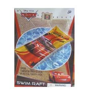   Pixar Cars Swim Raft 46x14 inch Inflat Pool Floating: Toys & Games